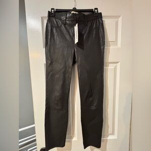 NWT L’AGENCE Adelaide high-rise pants 100% lamb leather with backing. size 28.